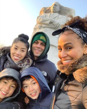 Melanie Nyema Instagram - “I have the audacity to believe that peoples everywhere can have three meals a day for their bodies, education and culture of their minds, and dignity, equality, and freedom for their spirits.” —Dr. MLKJ

Annual family pilgrimage in honor of the King✊🏽