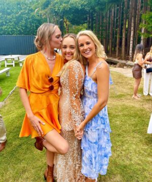Melina Vidler Instagram - Our baby girl is now a Mrs 🧡💛💙 
#proudparents