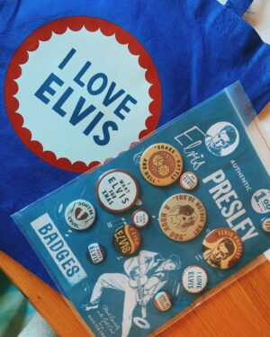 Melina Vidler Instagram - Presents from my brief time on the Elvis Presley film and I gotta say this is my favourite wrap gift so far 🖤⚡️ now to adorn it with the EP badges and hit the streets 👩🏼‍🎤👨🏼‍🎤
.
.
.
#elvispresely #elvisfilm #goldcoast #australia #takingcareofbuisness #tbcproductions #bazluhrmann #wrapgift #iloveelvis