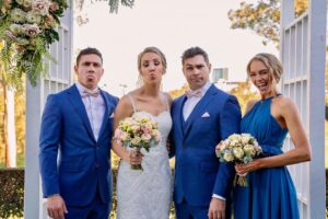 Melina Vidler Instagram - CONGRATULATIONS MR&MRS VIDLER 😍

I first met Alana over 15 years ago. I think it was the first day of high school when we were just 13. She quickly became one of my best friends and I fell in love with her. 
She was cool, but humble. Smart, but slightly rebellious. Witty and popular, but including and non judgemental. Even at the age of 13. She was and still is an incredible woman. 
And I like to think she fell in love with me too. So much so that she had to find the male version of me to marry 😉
 I feel blessed in knowing that my role to play in your life Alana, was introducing you and my brother to the loves of their lives. 
So that you could, in turn, create another love of our lives in Ayla.
I have been waiting a decade to share a last name with you and now I am truly able to call you my sister. Since you have felt like one for the majority of my life. 
And to my brother, Beau, I am so proud to see the man you've become and how accomplished your life is. 
You deserve the best, because you are the best and you've also found the best in your wife and daughter. 
Your support, your caring nature, your weird sense of humour thats the same as mine makes me feel safe in knowing that whatever life throws at me, I know you've got my back. And I yours.
You are such a beautiful man, inside and out, and I feel so lucky to not only have you as an older brother, but as my friend. 
So thank you, I love you both so much. 
❤️❤️❤️
.
.
#covidwedding #mrandmrsvidler #sisterinlaw #bridesmaid #tothebrideandgroom !