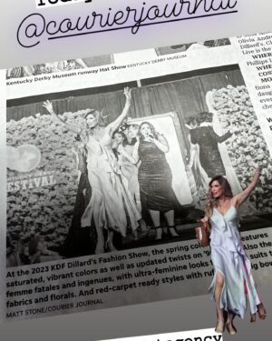 Melissa Moore Instagram - It’s almost time for the @kyderbyfestival Spring Fashion show featuring a lot of great stores including this cool dress from @dillards 

Very cool to see this in the @courierjournal today! Thank you @heymantalentagency @chad_broskey @christine_fellingham  I think this will be my 10th consecutive year walking for this show!!!! #proage #60 #runwaymodel