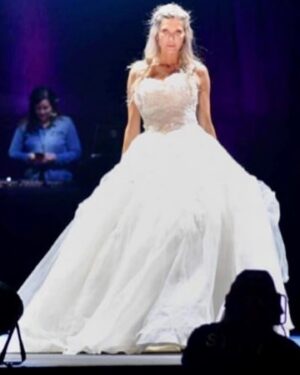 Melissa Moore Instagram - So amazing to walk for @esibanicouture her hand beaded gowns are breathtaking ❤️❤️❤️❤️ I’m so glad I was chose 🙏🏼 #honored #grateful #designer @eebracey @heymantalentagency @hairby.cass @christine_fellingham @todayswomanmagazine @derbydiversityweek @ibestyling4