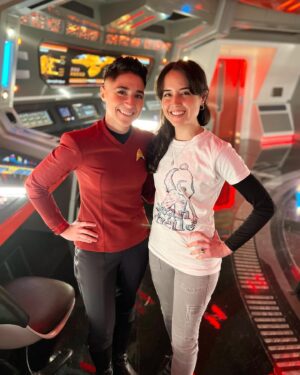 Melissa Navia Instagram - When @sorayadesignsthings had to report to the bridge. #TBT #ForBrian @thesagespeaksnyc #StarTrek #StrangeNewWorlds #StarTrekSisters
