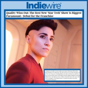 Melissa Navia Instagram - Just over here making franchise history. 😎 Strange New Worlds is now the most-watched @startrek original series debut on @paramountplus ever and is also one of the top two most-watched original series on @paramountplusuk. Bring on Star Trek Day. ✨09.08.22✨ See you in LA. 🖖 #StarTrek #StrangeNewWorlds #StarTrekSNW #StarTrekDay #NYC #actorslife