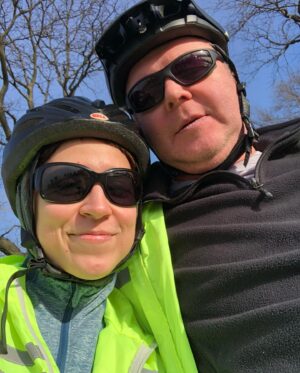 Melissa Navia Instagram - Miss that face so much. He loved cycling, too. What didn’t we do together? He bought me a bright yellow vest because I wanted one just like his. But I do still see him everywhere. He was my other half after all. He still makes me smile and laugh and I correct myself when I’m home alone singing and hit a (rare) note out of tune. I miss every bit of him, but that’s how it should be, right? Because I loved every bit of him. Even how he didn’t like it when I cried about something that I now see was silly or when I seemed even the slightest bit down. He would want to fix it and make it better. Sometimes he’d give me an abrupt hug and say, “There. Better?” Which would inevitably make me laugh and make whatever was wrong, immediately, better.

Not sure he’d be too impressed I’m out here still making everyone cry with my memories of us and our Star Trek journey. Because he’d be doing the opposite by now. He’d be making sure everyone remembers the good times, gently reminding us we have to accept what has happened, and helping us move forward with renewed determination. He’d also buy us all a few rounds of whiskey and keep you at the pub long past you were due home, charming you with his wit and regaling you with stories and making you forget your troubles if even just for a few hours. But then I’d remind him, in a moment alone, that crying is okay. Crying is helpful. Crying is necessary. And I know he’d agree. He’d understand. Especially now. Crying is a release for me, after which I find myself able to focus and reminisce and smile again.

I have to ride my bike and I have to pick up my banjo. Goals for the next couple of weeks. Things he’d want me to be doing because he knows they once made me happy. I’ll add it to my list. Brian knows how I love my lists. He’s No. 1 on all of them. But at least that’s nothing new. How lucky we were. How lucky we remain. 🚵‍♂️💘🔥