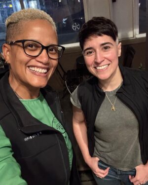 Melissa Navia Instagram - Hang out with people who make you beam. ✨ @drsianproctor is a space pilot (and beyond). I play one on TV. We met up to talk flying, science, art, hiking, family, space advocacy, World Ocean Day, coloring books, ice hockey, and very big things to come. You’d think we’d be exhausted, but we’re only just getting started. #WomenInSTEAM #actorlife #astronautlife