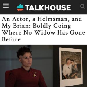 Melissa Navia Instagram - This piece I wrote for @talkhouse is a part of my heart. ✨Link in Bio✨ About my life’s work, my dream role, and my late prince. And a thank you to my family, friends, and the #StrangeNewWorlds cast & crew who held me up, honored Brian’s memory, and made me smile again. 

Thank you to everyone who has already read it and messaged me or posted in any way to share how my words have reflected your own experiences with grief. The extraordinary people in your lives have changed you forever. Your memories of them are powerful. Keep telling their stories. Furious hugs to all of you. Furious because this sucks. Hugs because they help. #Grief changes everything. The pain is real. But it’s okay. We got this. To the stars, through hardship… 😌🖖 #ForBrian @thesagespeaksnyc #StarTrek #StarTrekSNW @startrek @startrekonpplus @talkhouse #Talkhouse @imprintpr @take3talent @erabon @natashamatallanamarken @mattsherman #actorslife