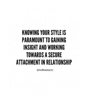 Mellissa Laycy Instagram - Attachment styles - swipe through ❤️

What causes how you “attach” is how your primary caregivers looked after you when you were growing up. 

The dating pool is full of anxious, avoidant and disorganised attachment styles for the reason that securely attached people usually find themselves in Queen/King energy relationships with partners who know their self worth. The securely attached are in safe, happy and secure relationships and stay there.

So… anxious attached and avoidants usually find themselves together pushing all of each others buttons and not getting their needs met.

Conscious dating means figuring out your attachment and working hard on it to get yourself to a place of security. 

It’s now in your hands to re write the programming and come to a place of security within.

My coaching work helps women and men to find that place of safety within, in a short space of time! It takes work, going deep but it’s worth every breath as you find yourself more at ease and peace with yourself and your partner.

Send a DM for details 💋❤️