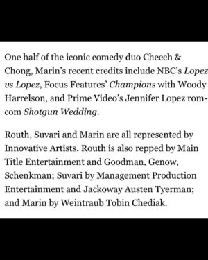 Mena Suvari Instagram - Thrilled to be part of this group, with such phenomenal talent, to tell this beautiful story 🤗🩵✨