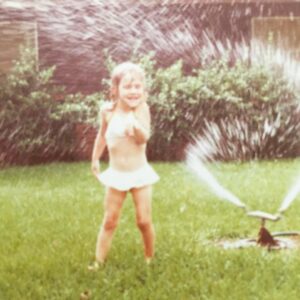 Meredith Monroe Instagram - A #childhood #sundayfunday.  Feeling those #sunday #vibes with my loves today.  #funtimes #summertime 💕 #water #sprinkler #oldschool