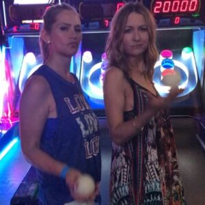 Meredith Monroe Instagram - @missalihillis & I take our #skeeball VERY seriously! #goodtimes #goodfriends #great #charity @lupusla @adamselk @michaelbjordan  #mbjam18