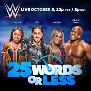 Meredith Vieira Instagram - I am so excited to go live on Facebook this Saturday at 12pm PST with these @WWE superstars! We will be answering questions from our fans so make sure you tune in to the 25 Words or Less Facebook page!
