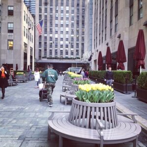 Meredith Vieira Instagram - It’s finally starting to feel like spring in New York! Here’s the view outside of our offices in Rockefeller Center– share the view outside your office or home with the tag #MeredithShow!