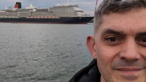 Merlin Griffiths Instagram - Excited to have a peek around the new Cunard Queen Anne tomorrow before her maiden voyage. Already planning to try the Archery range amongst other treats.
#CunardQueenAnne #CUN4RD #CruiseLife #Bartender