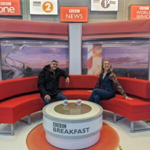 Merlin Griffiths Instagram - #FirstDates returns tonight at 10pm on @channel4 
Meet @aoifesmyth444 one of our new waiters, pictured here with me visiting @bbcbreakfast this morning. ❤️🥂🌹