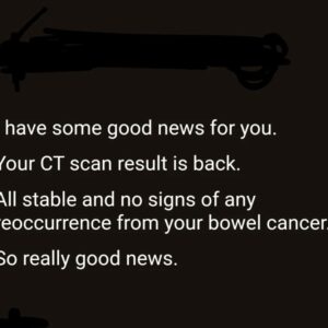 Merlin Griffiths Instagram - 2 year scan, results are back. All good in the 'hood. Thank you #nhs 
.
#bowelcancerawareness #bowelcancer