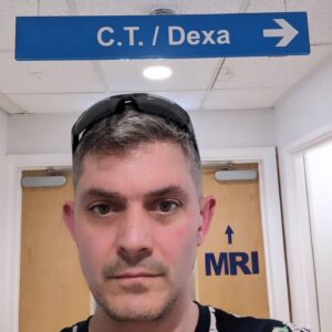 Merlin Griffiths Instagram - 2 Year Scan. Fingers crossed 🤞 Thank you #nhs 
.
#bowelcanceruk #bowelcancerawareness