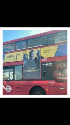Meta Golding Instagram - On a double decker with an English King 👑 ✨#londoncalling #rabbithole #dreams #london #television #uk #actorslife @rabbitholepplus #paramountplus