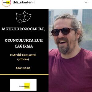 Mete Horozoğlu Instagram - 🌈Mete Horozoğlu ile “Oyunculukta Ruh Çağırma” başlıyor!

✨Horozoğlu’nun gözünden oyunculuk nedir?

✨Oyunculukta hangi teknikler vardır?

✨İleri oyunculuk metodu nedir?

✨Ustaları kimlerdi; neler öğrendi?

✨Rolüne nasıl hazırlanıyor?

🌈Tüm bu soruların cevaplarını alacağınız ve kendi sorularınızı da birebir sorma imkânı bulacağınız 3 haftalık atölyeyi kaçırmayın!

Kayıt: ☎️ 0539 763 95 96