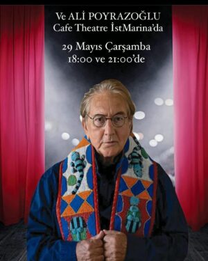 Metin Zakoğlu Instagram - Ve kral  @poyrazogluali @cafetheatreistmarina da sahnede. 29 Mayıs Çarşamba 18:00 ve 21:00’de üstelik ard arda iki kez. 18 seansının tüm biletleri TÜKENDİ bile 21:00 seansı için sınırlı sayıda biletler @biletix @biletinial ve @bubilet de satışta. Ali Poyrazoğlu’na bu iki kişilik oyunda @gunesberberoglu eşlik ediyor. Tekrarı olmayacak bir gösteri. Kaçırmayın. Rez;05322804739 @istmarinaavm