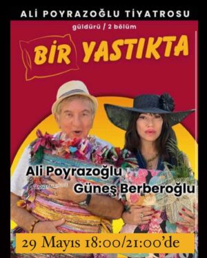 Metin Zakoğlu Instagram - Ve kral  @poyrazogluali @cafetheatreistmarina da sahnede. 29 Mayıs Çarşamba 18:00 ve 21:00’de üstelik ard arda iki kez. 18 seansının tüm biletleri TÜKENDİ bile 21:00 seansı için sınırlı sayıda biletler @biletix @biletinial ve @bubilet de satışta. Ali Poyrazoğlu’na bu iki kişilik oyunda @gunesberberoglu eşlik ediyor. Tekrarı olmayacak bir gösteri. Kaçırmayın. Rez;05322804739 @istmarinaavm