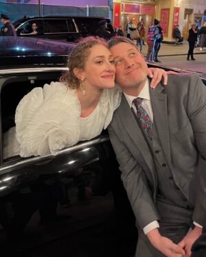 Micaela Diamond Instagram - my heart has grown so many sizes!! here’s me with my heroes. happy opening to my dear company of @paradebway. 

styled by @jakesokoloff 
dress: @_aje_ 
earrings: @ettika 
shoes: @dolcevita 
mother: @mamakdiamond