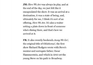Micaela Diamond Instagram - Here We Are. The Final Sondheim. We’ll be at The Shed starting 9/28. 

beautiful sad article about it all in my bio 🫶🏼
