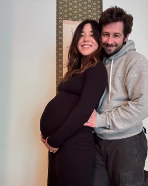 Michael Angarano Instagram - baby sister is coming this summer 🥲🌸🩷