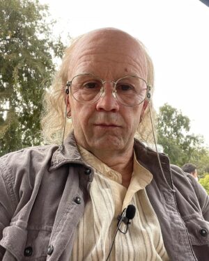 Michael Angarano Instagram - Danny in reverse… ages 72, 38, 18. this was insane. @vincentvandykefx did the prosthetics and he did an incredible job of making me look so much my grandfather it was eerie. he also was kind enough to let me breath thru my mouth during the face cast when i was clearly panicking. #Angelyne is now on @peacocktv