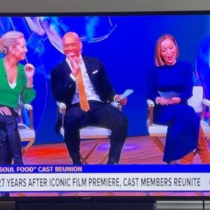Michael Beach Instagram - What a fun day with some of my old cast mates from 1996 when we shot a small-ish indie film called Soul Food which was released in 1997. It became an unexpected hit and now 27 years later it’s streaming on @hulu … If you get a chance check out @vanessawilliamsofficial @msvfox @mekhifromharlem and me … not there @brandonhammond #irmaphall #ginaravera #jeffreydsams and my birthday twin @iamnialong (missed you today ❤️)… #soulfoodthemovie #castmates #classicfilms #blackcinama #blackhistorymonth #wbwednesday 
…
Watch a fun clip from the @abcgma3 interview we did today that I recorded from my NYC hotel room. My shirt didn’t work for the lights and camera 😫 and forgive the poor sound 🤣