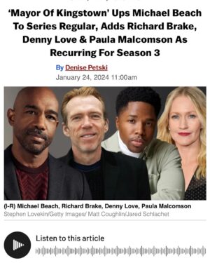 Michael Beach Instagram - Let’s go #mayorofkingstown on #paramountplus #season3 #actorslife🎬 #qualitytv #gratefulactor #lovewhatido♥️