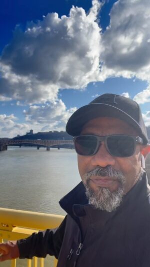 Michael Beach Instagram - Out for a stroll for a few hours. Weather says it might rain a bit later so I brought my rain jacket. I really get to see the city this way too because I don’t go out much usually. If I have 5 days off I mostly go home to see my family and help my wife with all the real work she’s taking care of with the kids and everything else. Unfortunately, there are no direct flights to LA so a 6  hour travel day turns into a 10  hour day. Anyway, back to enjoying the walk - 1 mile to go 🚶🏿 
…
#walkingthestreets #pittsburghstreets #roadtohealth #60pluscrew