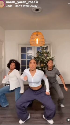 Michael Beach Instagram - Love the energy and skill that @norah_yarah_rosa always bring to their videos! They are so uplifting and joyful. And when the young one joins in ❤️🎉🔥
#happy2024 everyone 🎆🎆🎆