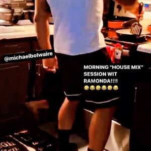 Michael Bolwaire Instagram - JAMMIN WIT MY “MONDA” ON THIS BEAUTIFUL FRIDAY MORNING….
😂🤣😂🤣😂🤣