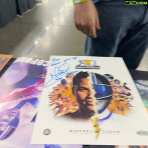 Michael Copon Instagram - Yo! @dantebasco you see us bro!!!? Last day at Indy pop con!! This amazing artist made this and you can check his other pieces at multiple comic cons! @brazenmonkey_by_john_marks
