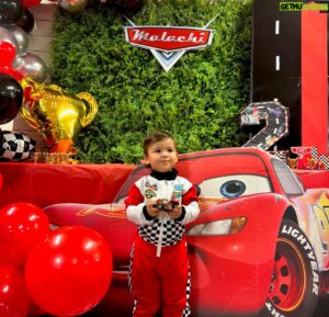 Michael Copon Instagram - We had an amazing time celebrating Malachi’s second birthday with his family!! I still can’t believe he is two and growing so fast! He loves cars and racing like lucas!! Thank you to everyone who helped set up and watch Malachi while we finished setting up his surprise! #twofast