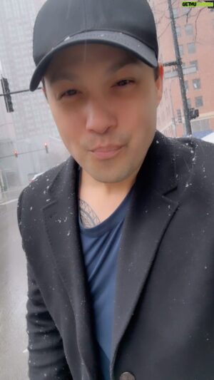 Michael Copon Instagram - Brrrrr When you film the Christmas movie in Chicago in March, it actually snows for you! This I’m not CGI snow! Which is funny that I was sweating 3 days ago in the philppines and now I’m freeeeeeezing!!