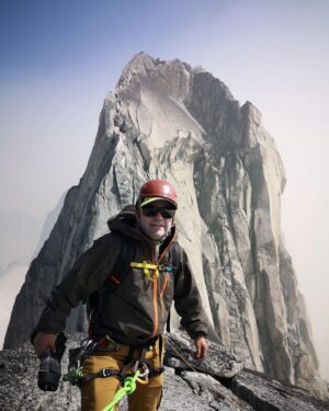 Michael D. Cohen Instagram - Ever been to the Bugaboos? They’re mountains in eastern British Columbia and I’ve wanted to climb there for years. I finally did it and it was amazing - except the glaciers have been receding so rockfall was pretty hazardous. And the smoke from the tragic forest fires made it hard to see the views and breathe…climbing in these remote places has totally changed because of the climate crisis. I’m so grateful though that I got to experience this incredible place.