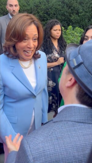 Michael D. Cohen Instagram - A snippet of a visit. @kamalaharris @vp @glaad #happyfourth #PrideIsPatriotism