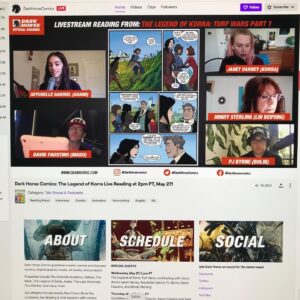 Michael Dante DiMartino Instagram - Team Avatar is reading live right now on twitch tv’s Dark Horse channel. So cool to hear their lovely voices again. @thejvclub @pj_byrne @davidfaustino @seyga