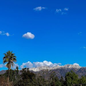 Michael Dante DiMartino Instagram - A rare sight on my morning walk. Snow in the San Gabriel mountains outside LA! ❄️❄️🏔