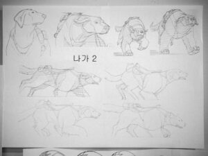 Michael Dante DiMartino Instagram - More from the archives. Some beautiful Naga drawings from the Korra pilot episode courtesy of @studiomir_official. Photo is from a visit to the studio in April, 2013. We were always in awe of the animation they produced and continue to produce! ✏️✏️
.
.
.
.
.
.
.
.
#avatar #avatarthelastairbender #michaeldantedimartino
#legendofKorra #avataraang #avatarkorra #avatarfandom
#fantasytvseries #naga #animationart #studiomir #animation #animeart #anime #polarbeardog #korra