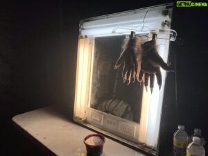 Michael Giacchino Instagram - Inside a werewolf’s on set makeup tent.
