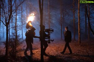 Michael Giacchino Instagram - Here’s a cool behind the scenes shot of my pal @silverootie marching ol’ Jack to his doom. That was a late night. We shot till after 6am. 

#werewolfbynight
@DisneyPlus 
@marvelstudios