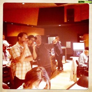 Michael Giacchino Instagram - One more flashback for today… Super 8 session with my buddy JJ and the king of kings, Steven Spielberg, who is largely responsible for giving me the opportunity to do what I do. 🙏🏻