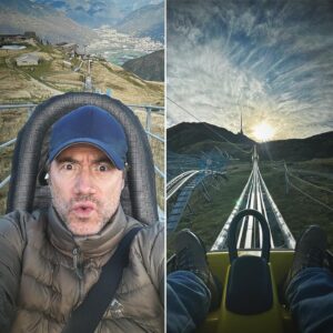 Michael Herbig Instagram - Guten Start in die Winterzeit! 🤜🏻🤛🏻 Die Rodelbahn ruft! #happysunday #feeltheneedforspeed 😅