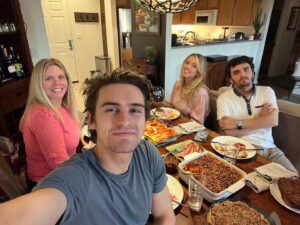Michael Johnston Instagram - Happy Thanksgiving! So much to be grateful for. 🙏 Good food, good meat, good God, let’s eat! (My favorite prayer.)