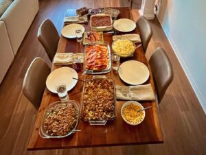 Michael Johnston Instagram - Happy Thanksgiving! So much to be grateful for. 🙏 Good food, good meat, good God, let’s eat! (My favorite prayer.)