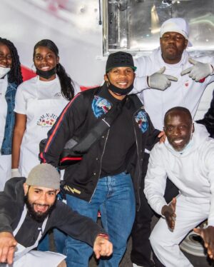 Michael Kenneth Williams Instagram - My community is in full affect!!!🖤 @webuildtheblock @crewcountnyc S/O to #DeputyInspectorGabyCeliba 🇭🇹 thank u @bedstuymusik for the photos🙌🏿