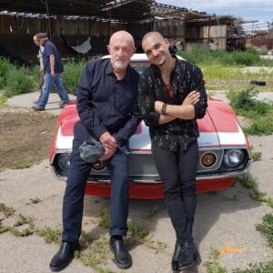 Michael Mando Instagram - Mando & Banks through the years 🤍 Thank u big guy for always being u - 6 years 💫 what a ride!!! #NachoVarga #mikeehrmantraut #bettercallsaul